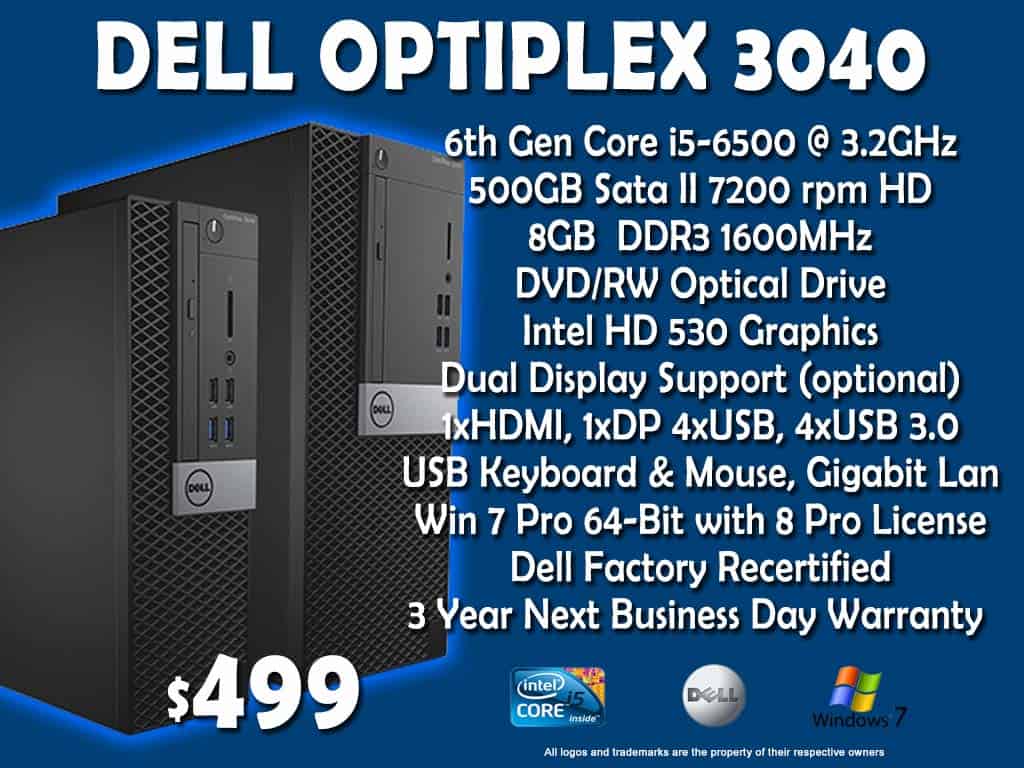 Dell Optiplex 3040 Mt W81p I5 6500 Wholesale Computers Technology